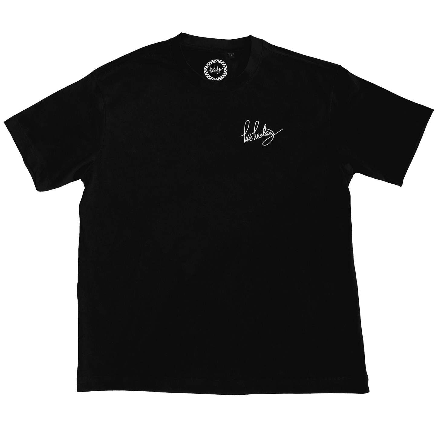 Les Leston Signature T-shirt front view showing chest logo and garment fit