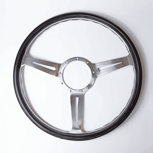 Les Leston Monte Carlo Steering Wheel Black Stained Oak