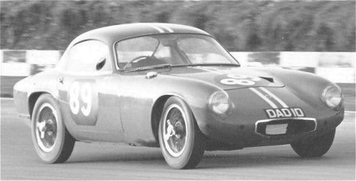 Historic photograph of the Les Leston Dadio Lotus Elite, winner of the British GT Championship and inspiration for the Les Leston Dadio wooden gear knob
