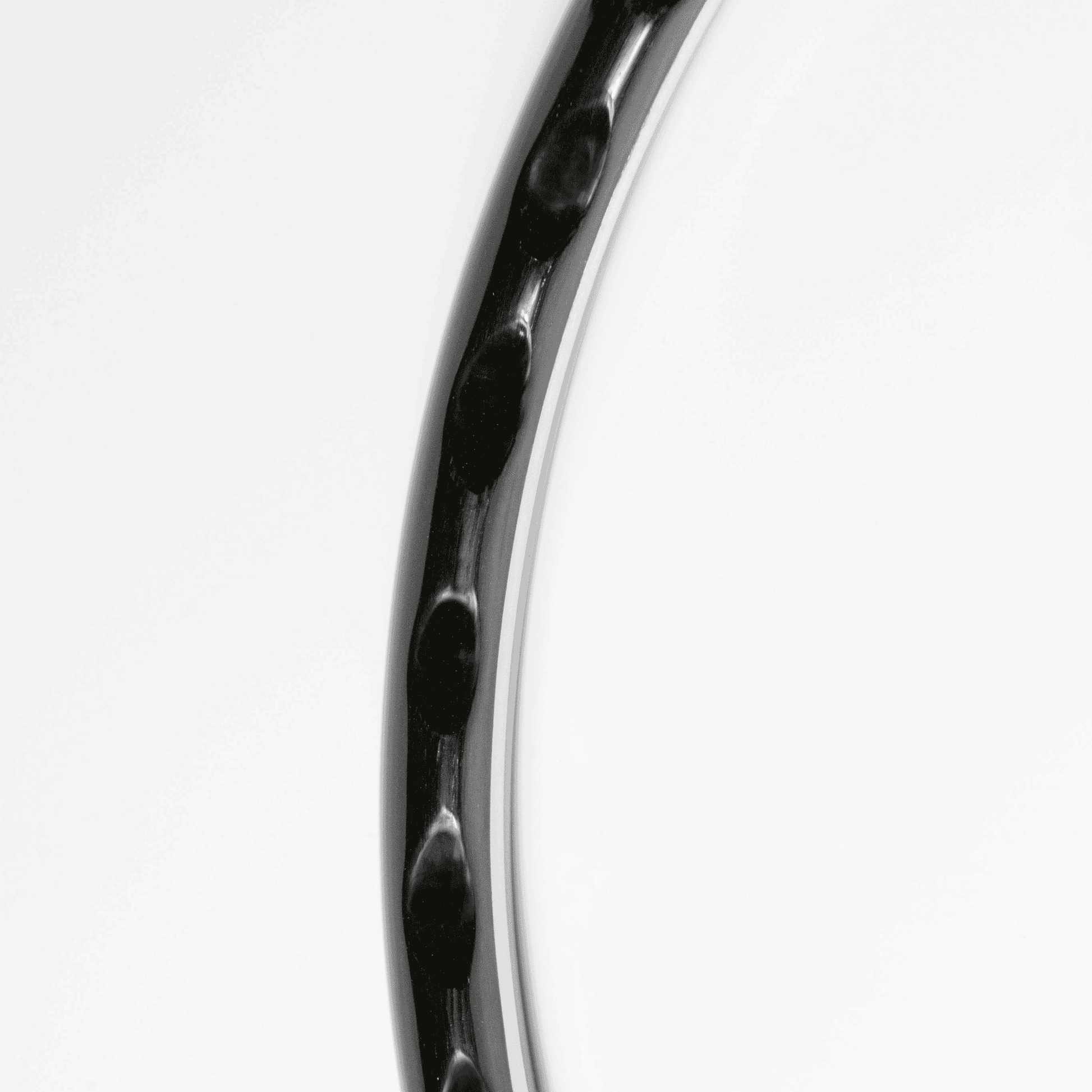 Rear view of Les Leston Monte Carlo 15-inch dished steering wheel showing finger slot detailing and spoke construction