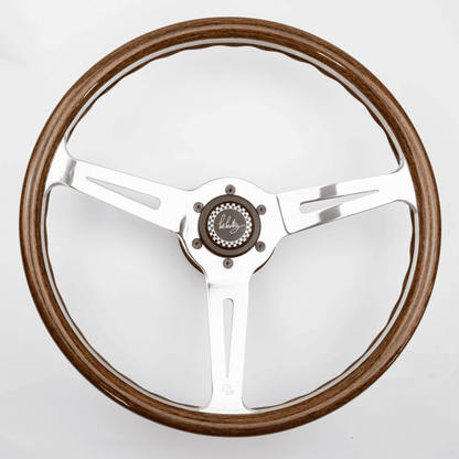 15-inch Les Leston Monte Carlo dished steering wheel with slotted spokes designed to fit Momo boss