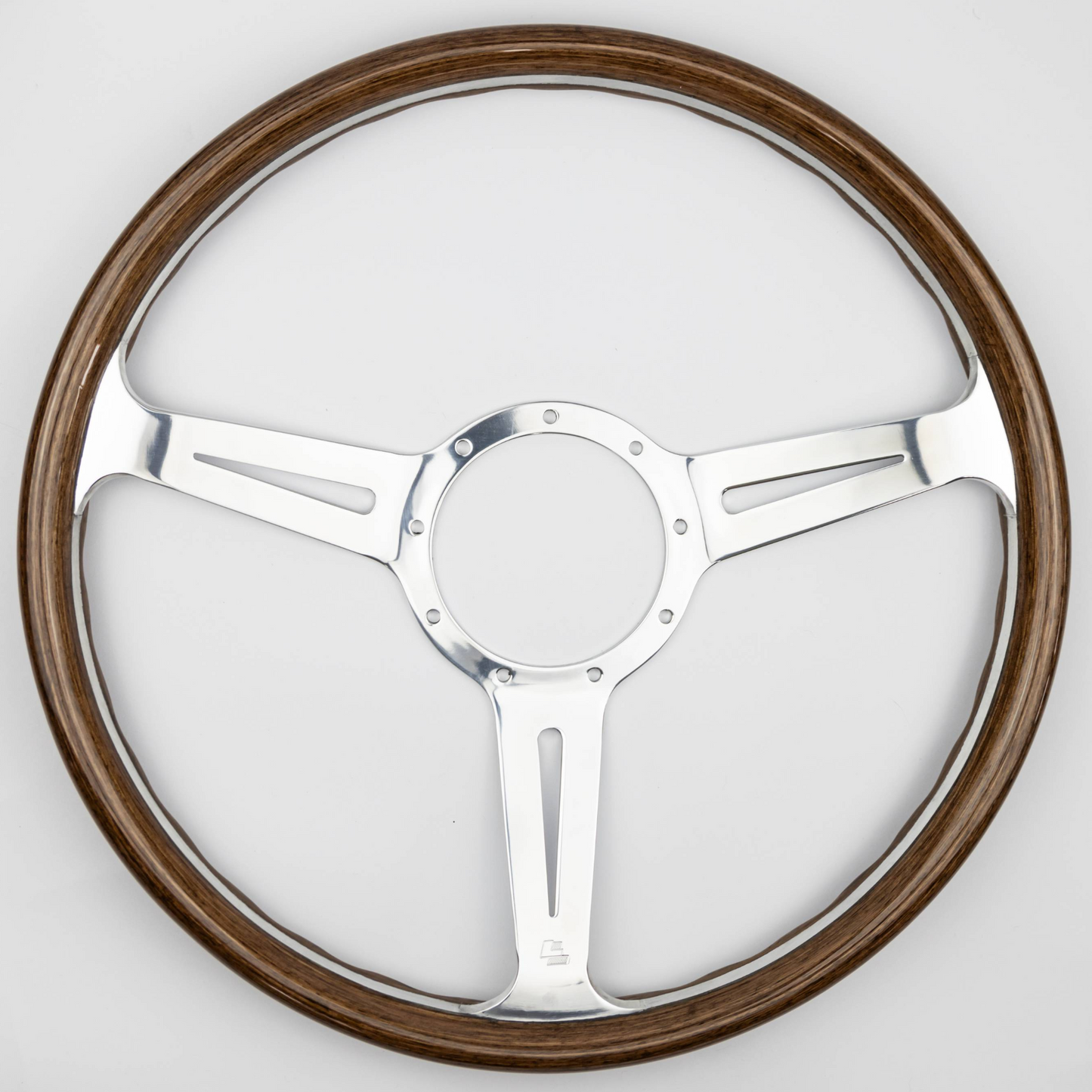 15-inch Les Leston Monte Carlo dished steering wheel in walnut handcrafted in England